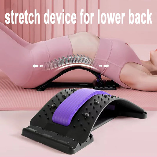 Lumbar stretcher device for lower back pain lower device for back opening Yoga Spine Correction pillow for back chiropracticYBAM